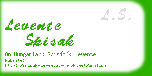 levente spisak business card